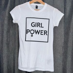 Girl Power white t shirt